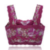 Comfy Floral Printing Lace-trim Wireless Wrapped Chest Vest Bando Bra - Image 8