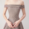 Elegant Strapless Long Off the Shoulder Dress Prom Party Ball Gowns - Image 5