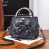Faux Leather Flower Designer Handbag Shoulder Bag For Women - Image 5