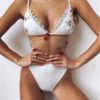 Floral Embroidered Lace Beachwear Bathing Swimsuit - Image 3