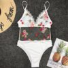 Floral Embroidered Lace Beachwear Bathing Swimsuit - Image 5