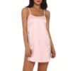 Girl Lingerie Satin Sleepwear Lace Chemise Night Gown - Image 10