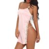 Girl Lingerie Satin Sleepwear Lace Chemise Night Gown - Image 9