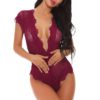 Lace Deep V Transparent Bowknot Tedi j Hot Lingerie - Image 8