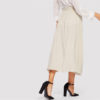 Lady Beige Button Up Flared Maxi Skirts - Image 2