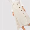 Lady Beige Button Up Flared Maxi Skirts - Image 4
