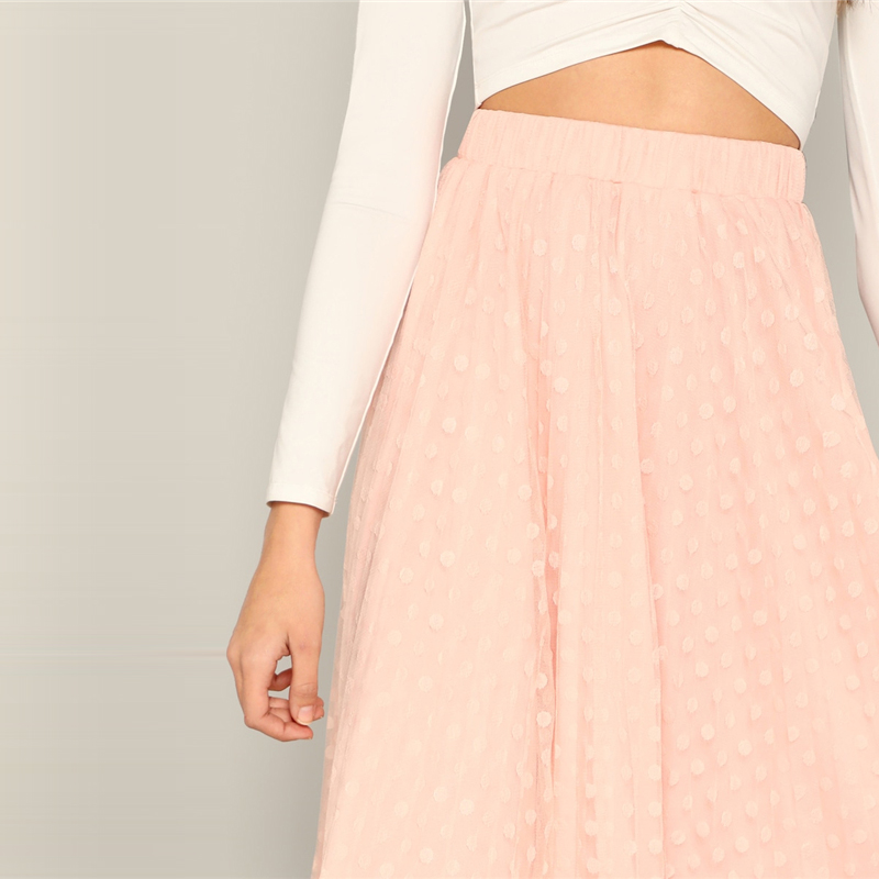 Lady Casual A-Line Modern Lady Mid Waist Midi Skirt - Image 5