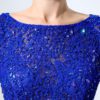 Long Sleeve Lace Bodice Ball Gown with Beading Crystal Evening Party Gowns - Image 4