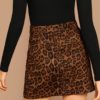 Multicolor Casual Elegant O-Ring Zip Up Above Knee Short Skirts - Image 4
