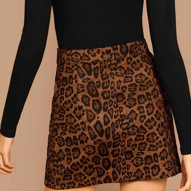 Multicolor Casual Elegant O-Ring Zip Up Above Knee Short Skirts - Image 4