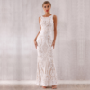 New Sequined Evening Party Sexy Sleeveless Tank Maxi Dress - Image 5