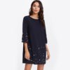Pearl Beading Tunic Straight New Fashion Short Dress