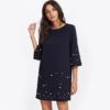 Pearl Beading Tunic Straight New Fashion Short Dress - Image 3