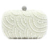 Pearls Clutch Evening Purse Bridal Beaded Great Gatsby Handbags