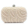 Pearls Clutch Evening Purse Bridal Beaded Great Gatsby Handbags - Image 2