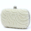 Pearls Clutch Evening Purse Bridal Beaded Great Gatsby Handbags - Image 3