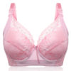 Plunge Lace Embroidery Full Coverage Adjustment Thin Bra - Image 5