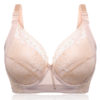 Plunge Lace Embroidery Full Coverage Adjustment Thin Bra - Image 6