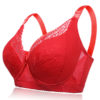Plunge Lace Embroidery Full Coverage Adjustment Thin Bra - Image 7