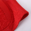 Plunge Lace Embroidery Full Coverage Adjustment Thin Bra - Image 10