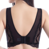 Plus Size Deep Plunge Full Cup Coverage Thin Lace Minimizer Bra - Image 3