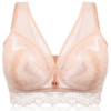 Plus Size Deep Plunge Full Cup Coverage Thin Lace Minimizer Bra - Image 8
