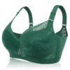 Plus Size Lace Embroidery Removable Padded Memory Metal Wire Bra - Image 9