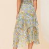 Boho Allover Botanical Print Layered Asymmetrical Skirt - Image 2