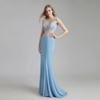 Sexy 2 Pieces Mermaid Light Prom Party Dress Women Pageant Gown - Image 4