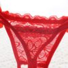 Sexy Open Cross bandage Bowknot massage Pearl Panties - Image 8