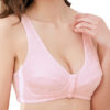 Soft Cotton Front Buckle Bra Comfortable Wireless Printing Underwear For Women - Image 3