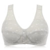 Soft Cotton Front Buckle Bra Comfortable Wireless Printing Underwear For Women - Image 6