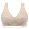 Soft Cotton Front Buckle Bra Comfortable Wireless Printing Underwear For Women - Image 8