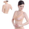 Wireless Full Cup  Sleeping Soft Lace V Neck Vest Bra - Image 5