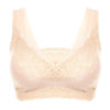 Wireless Full Cup  Sleeping Soft Lace V Neck Vest Bra - Image 8