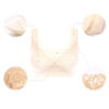Wireless Full Cup  Sleeping Soft Lace V Neck Vest Bra - Image 9