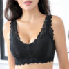 Wireless Zipper Front Lace Cotton Lining Bra - Image 4