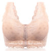 Wireless Zipper Front Lace Cotton Lining Bra - Image 8