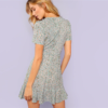 Women Allover Floral Print Ruffle Elegant Casual Fit and Flare Dress - Image 2