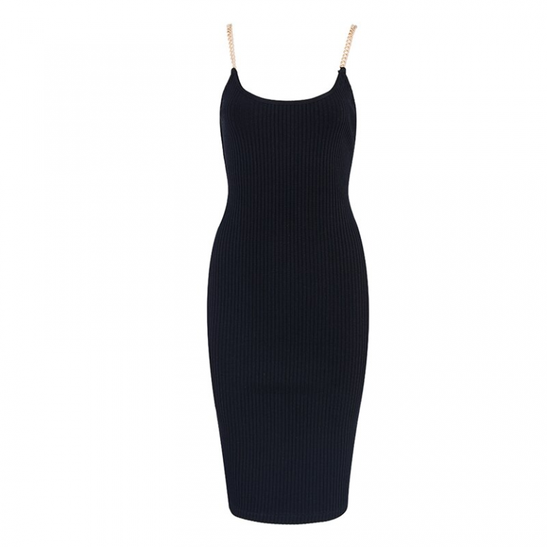 Women Bodycon Sexy Chain Vestidos Bandage Evening Party Dress - Image 7
