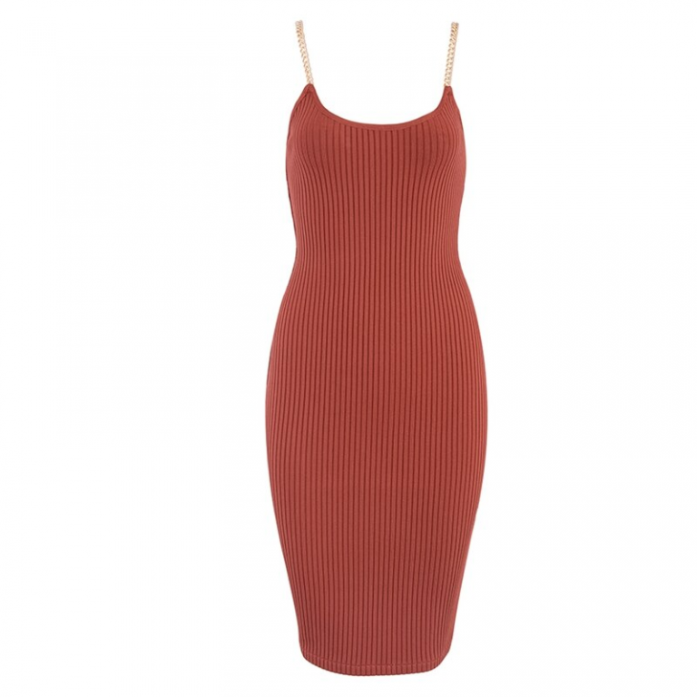 Women Bodycon Sexy Chain Vestidos Bandage Evening Party Dress - Image 8