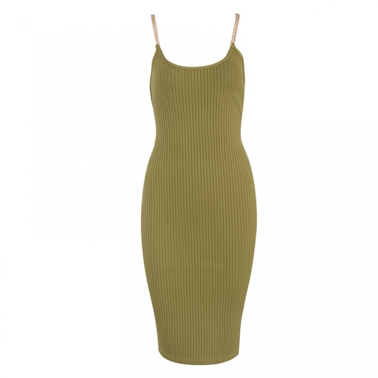 Women Bodycon Sexy Chain Vestidos Bandage Evening Party Dress - Image 9