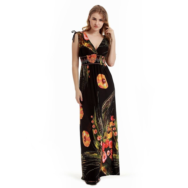 Women Bohemian Vestidos long Plus size Maxi Dress - Image 8