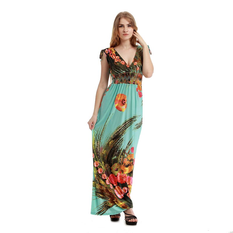 Women Bohemian Vestidos long Plus size Maxi Dress - Image 2