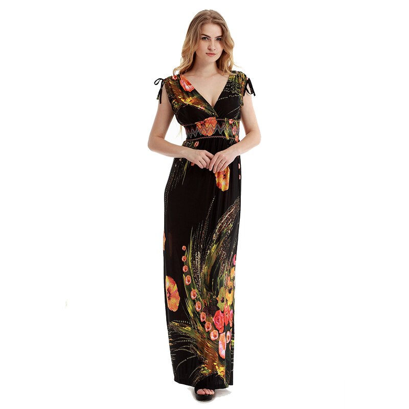 Women Bohemian Vestidos long Plus size Maxi Dress - Image 5