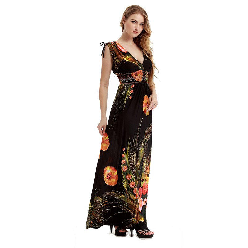 Women Bohemian Vestidos long Plus size Maxi Dress - Image 6