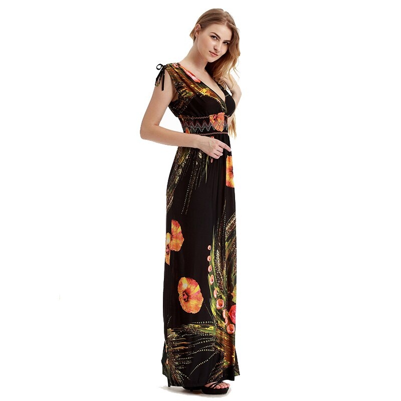 Women Bohemian Vestidos long Plus size Maxi Dress - Image 7