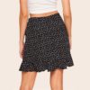 Women Boho Beach Heart Print High Waist Skirt Casual A Line Mini Skirt - Image 2