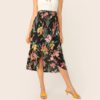 Boho Ladies High Waist Shift Mid-Calf Skirts