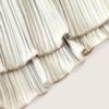 Women Boho Silver Drawstring Waist Pleated Loose Shorts - Image 3